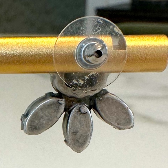 TOVA Light Sapphire and Amethyst Swarovski Crystal Earrings in Antique Silver - Picture 12 of 13